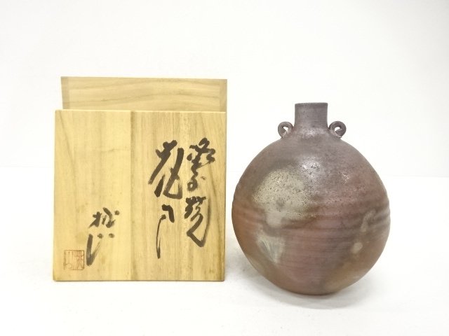 JAPANESE COLLECTIBLE / BIZEN WARE / MOMOYAMA KILN / FLOWER VASE